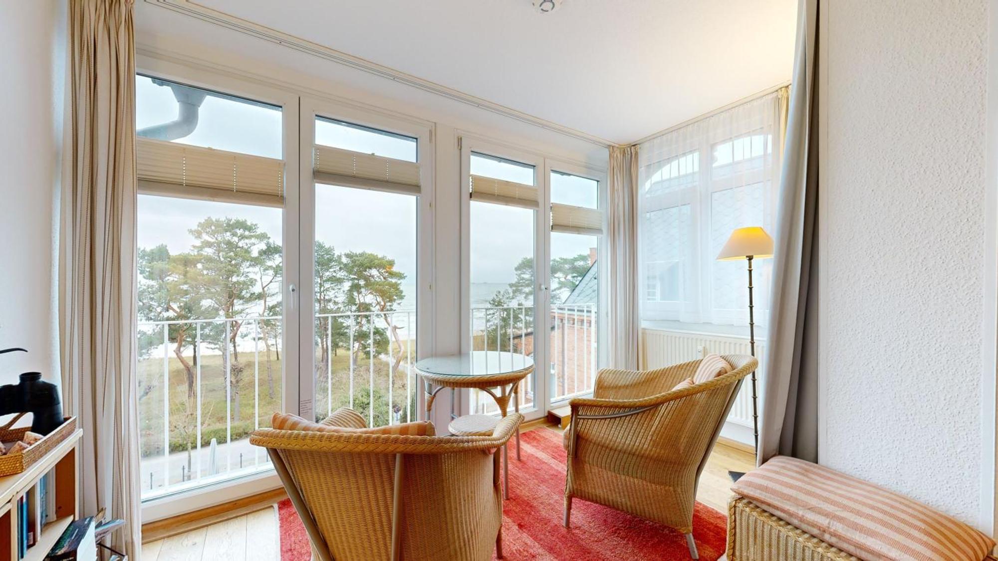 Fewo Direkt Am Strand Mit Meerblick Und Suedbalkon, Villa Freia 27, Binz Εξωτερικό φωτογραφία